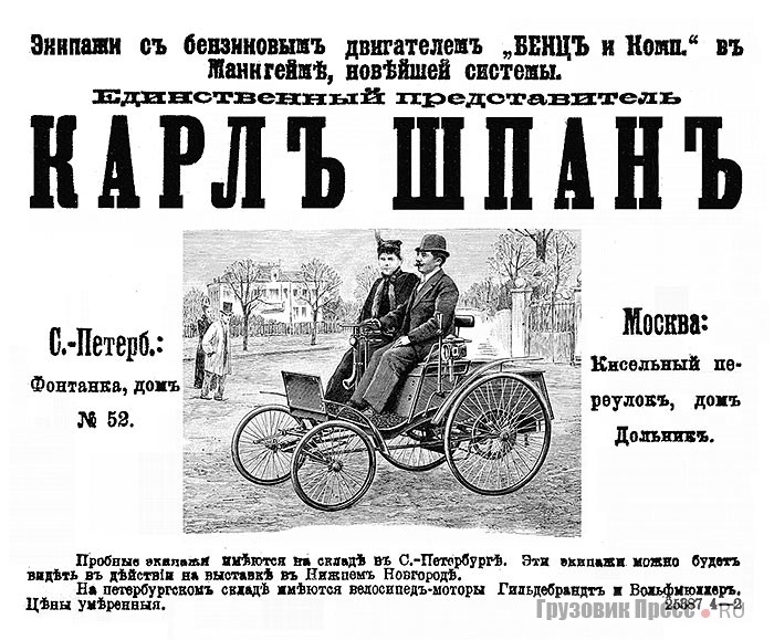 Реклама фирмы «Карл Шпан», 1896 г.